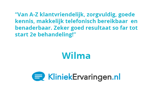 Bekijk de review van Wilma op kliniekervaringen